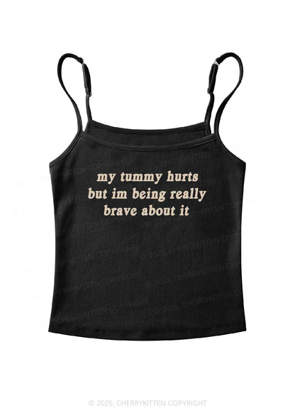 Im Being Really Brave About It Y2K Spaghetti Strap Cami Cherrykitten