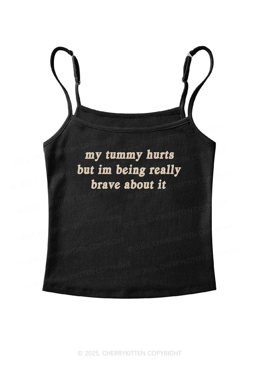 Im Being Really Brave About It Y2K Spaghetti Strap Cami Cherrykitten