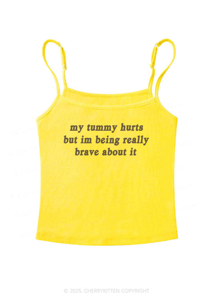 Im Being Really Brave About It Y2K Spaghetti Strap Cami Cherrykitten