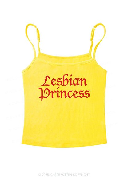 Lesbian Princess Pride Y2K Spaghetti Strap Cami Cherrykitten