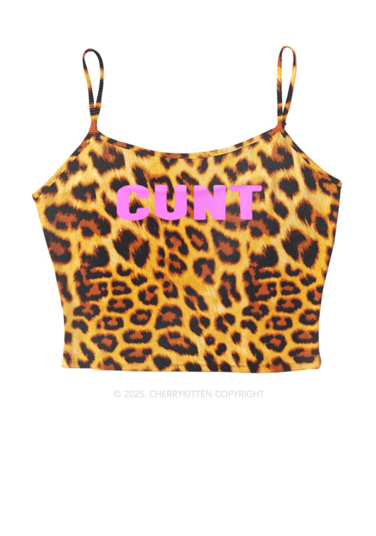 Cxxt Leopard Y2K Mesh Cami Tank Cherrykitten