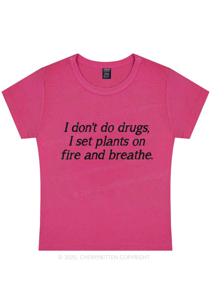 Set Plants On Fire Y2K Baby Tee Cherrykitten