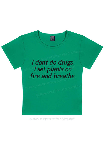 Set Plants On Fire Y2K Baby Tee Cherrykitten