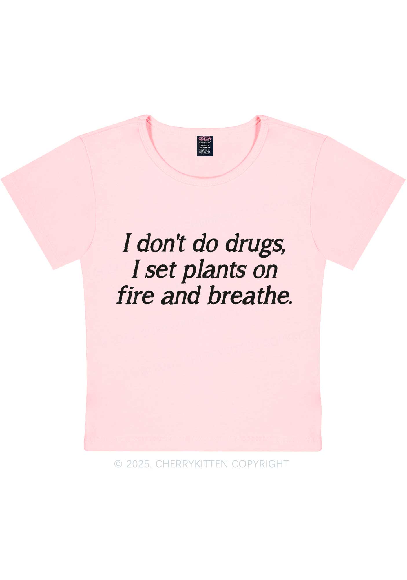 Set Plants On Fire Y2K Baby Tee Cherrykitten