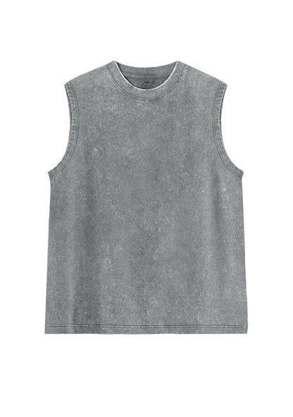 Plain Y2K Washed Muscle Tank Cherrykitten
