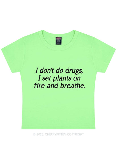 Set Plants On Fire Y2K Baby Tee Cherrykitten