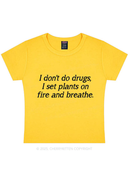 Set Plants On Fire Y2K Baby Tee Cherrykitten