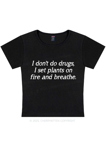 Set Plants On Fire Y2K Baby Tee Cherrykitten