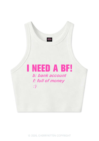 I Need A BF Y2K Crop Tank Top Cherrykitten