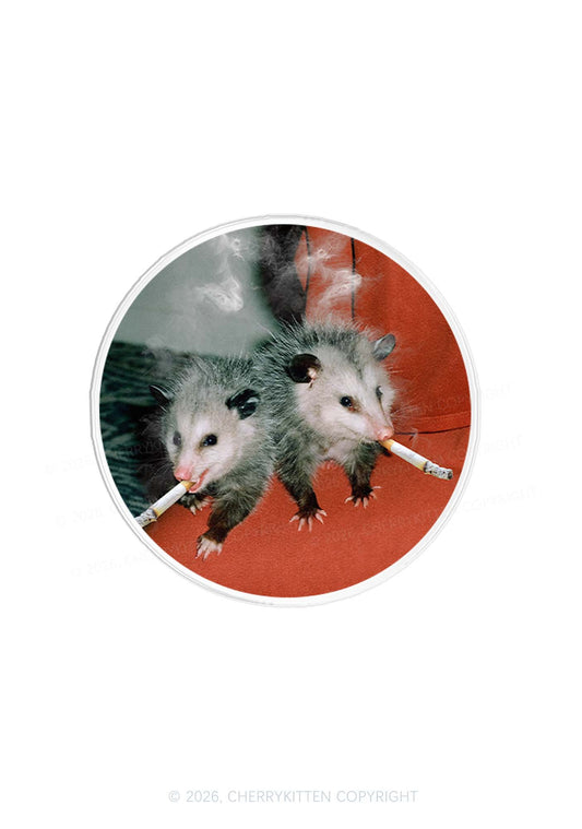 Smoking Badass Possum Y2K Magnetic Phone Grip Holder Cherrykitten