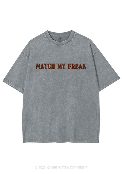 Match My Freak Y2K Shirts Washed Tee Cherrykitten