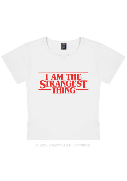 I Am The Strangest Thing Y2K Baby Tee Cherrykitten