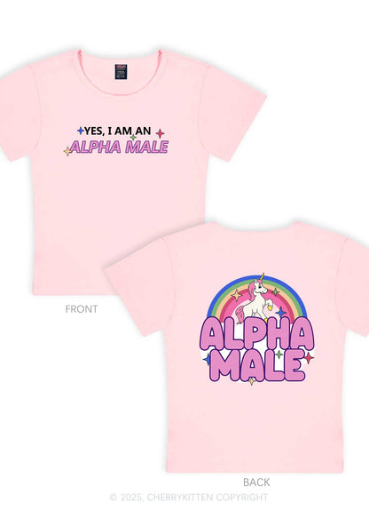 Alpha Male Two Sides Pride Y2K Baby Tee Cherrykitten