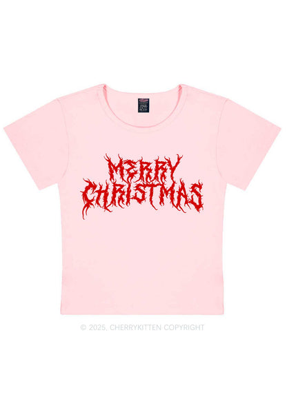 Merry Christmas Y2K Baby Tee Cherrykitten