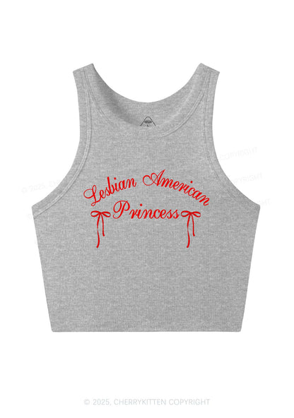 Lesbian American Princess Y2K Crop Tank Top Cherrykitten