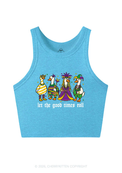 Let The Good Times Roll Y2K Crop Tank Top Cherrykitten