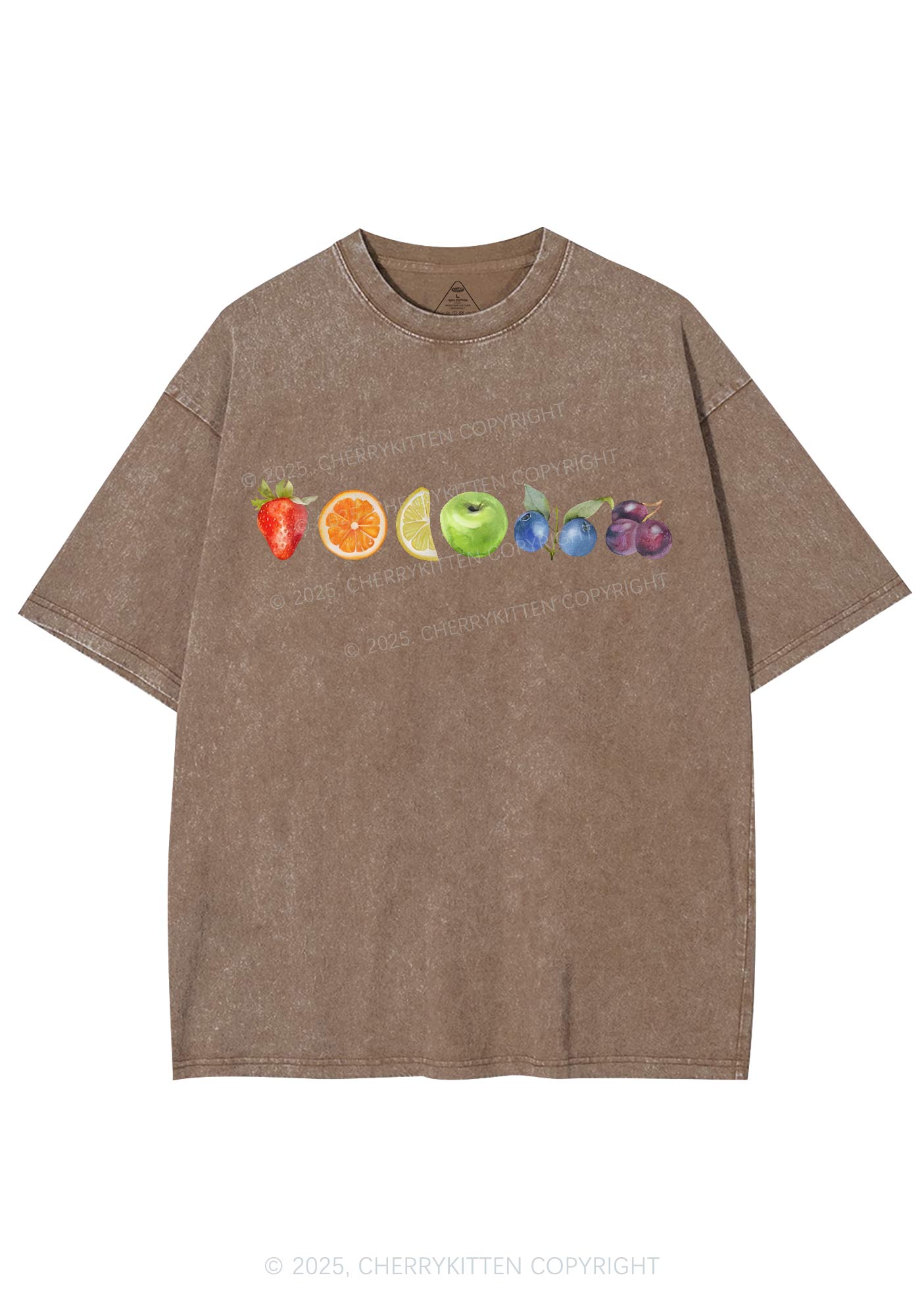 Six Fruity Y2K Shirts Washed Tee Cherrykitten