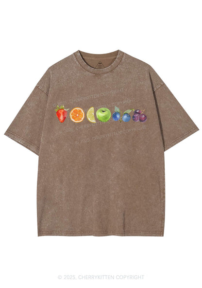 Six Fruity Y2K Shirts Washed Tee Cherrykitten