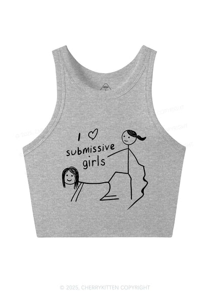 I Love S Girls Pride Y2K Crop Tank Top Cherrykitten