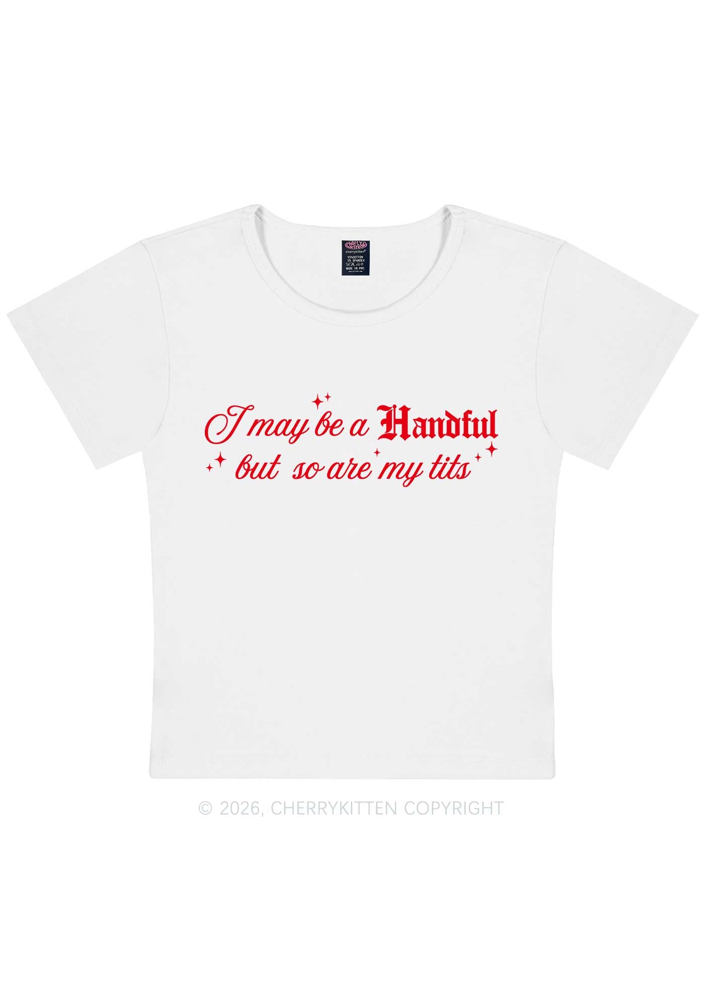 Handful Txts Valentine's Day Y2K Baby Tee Cherrykitten