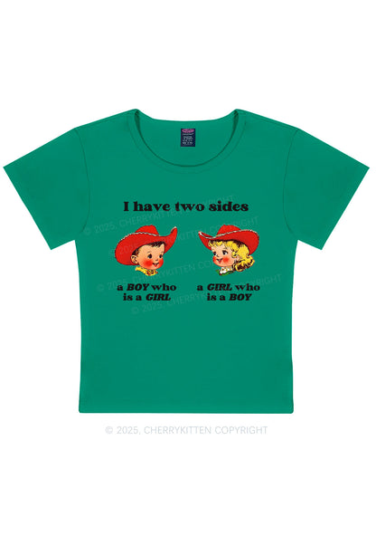 I Have Two Sides Pride Y2K Baby Tee Cherrykitten