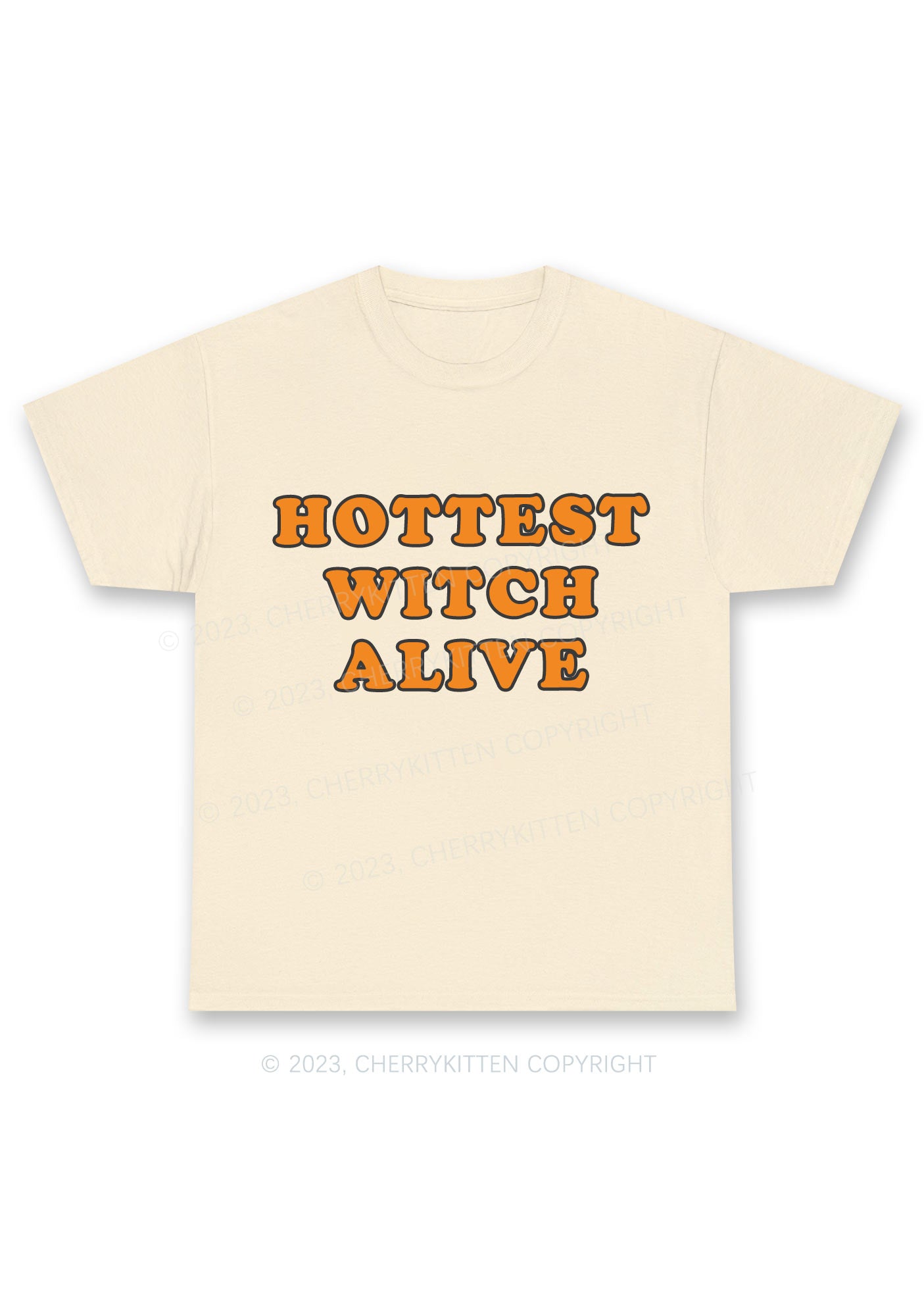 Hottest Witch Alive Halloween Chunky Shirt Cherrykitten