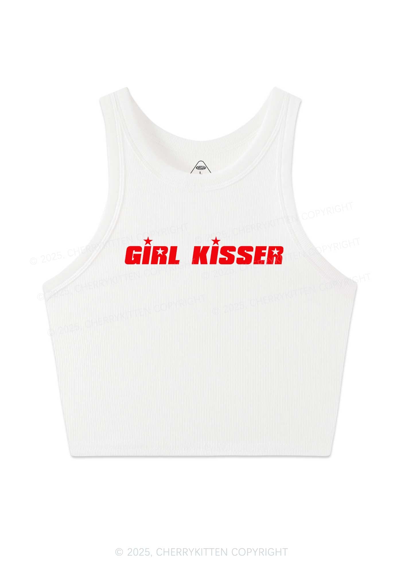 Girl Kisser Star Y2K Crop Tank Top Cherrykitten