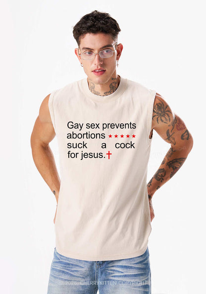 Suck A Cola For Jesus Pride Y2K Washed Muscle Tank Cherrykitten