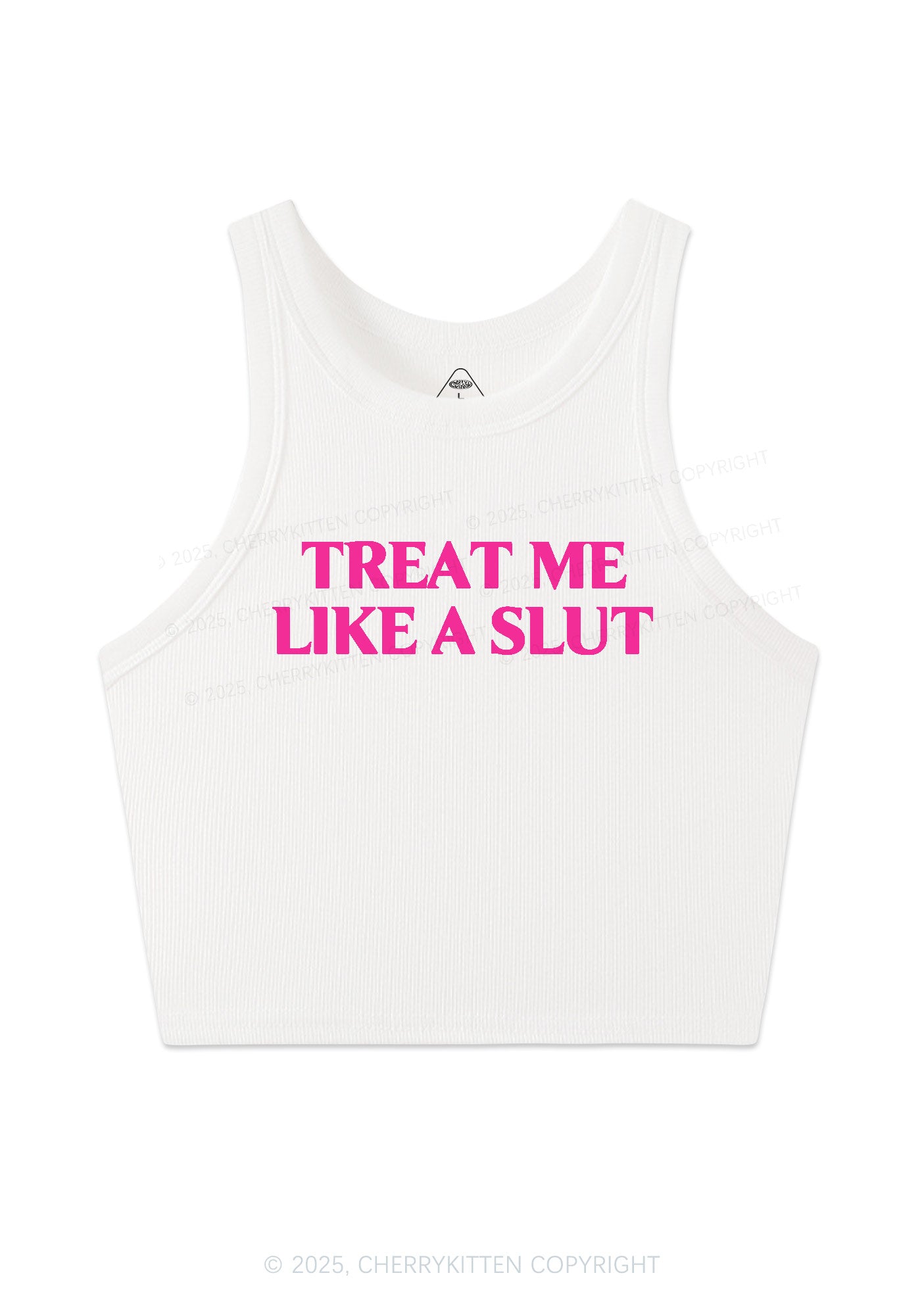 Treat Me Like A Slxt Y2K Crop Tank Top Cherrykitten