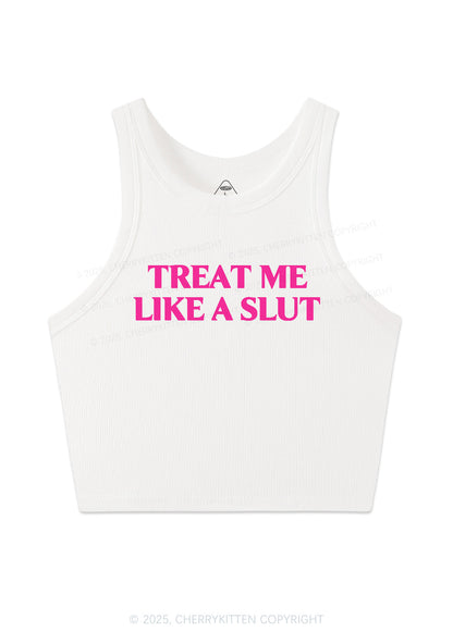 Treat Me Like A Slxt Y2K Crop Tank Top Cherrykitten