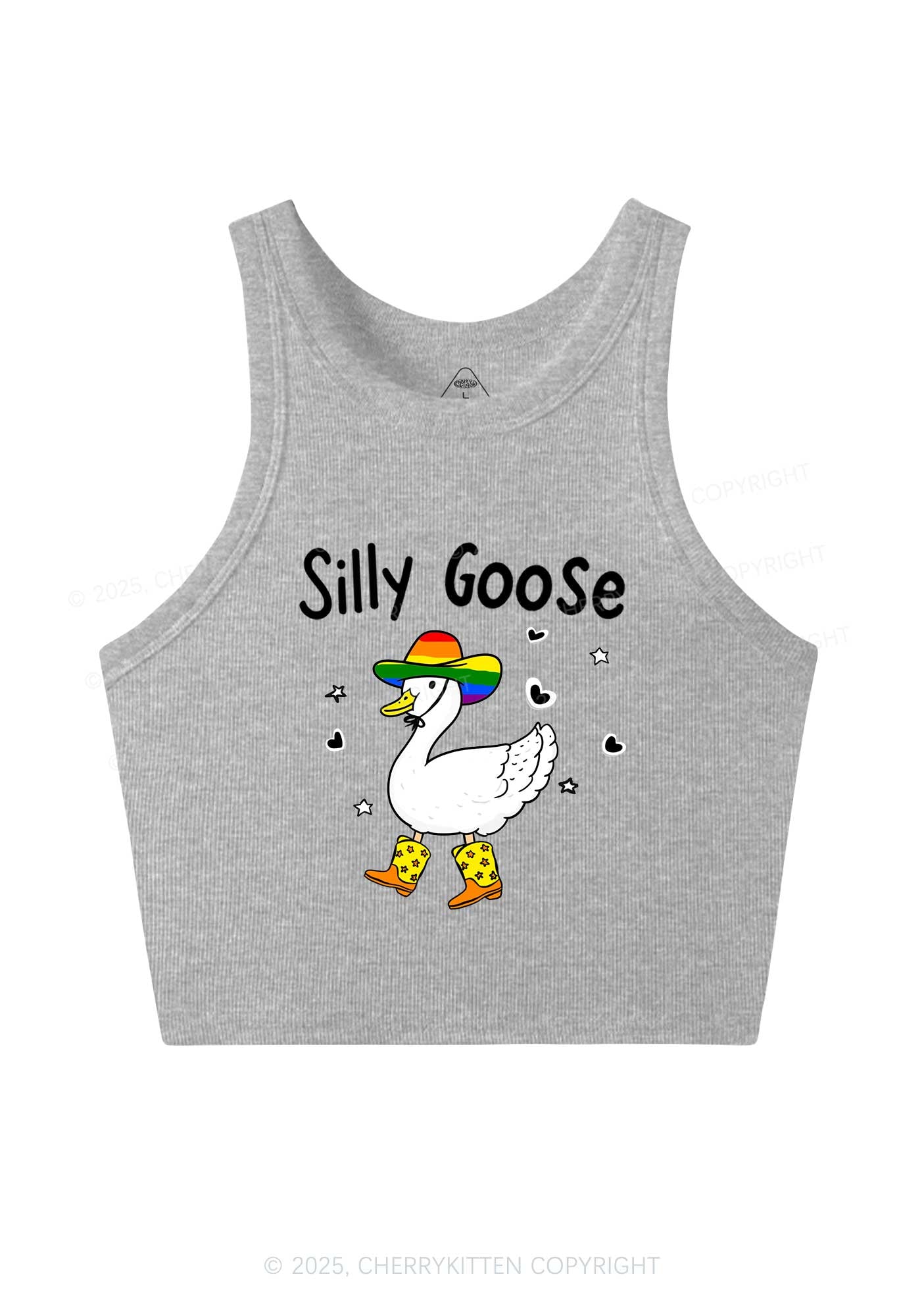 Silly Goose Pride Y2K Crop Tank Top Cherrykitten