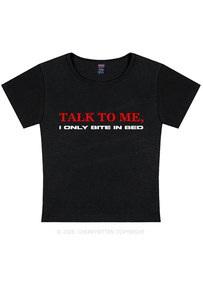 I Only Bite In Bed Y2K Baby Tee Cherrykitten