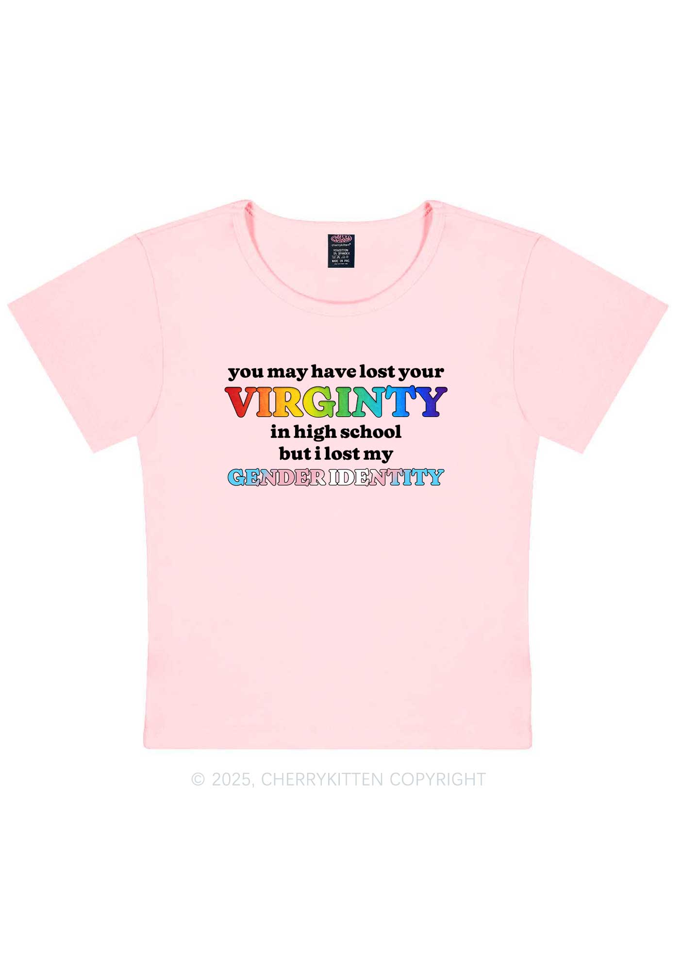 I Lost My Gender Identity Pride Y2K Baby Tee Cherrykitten