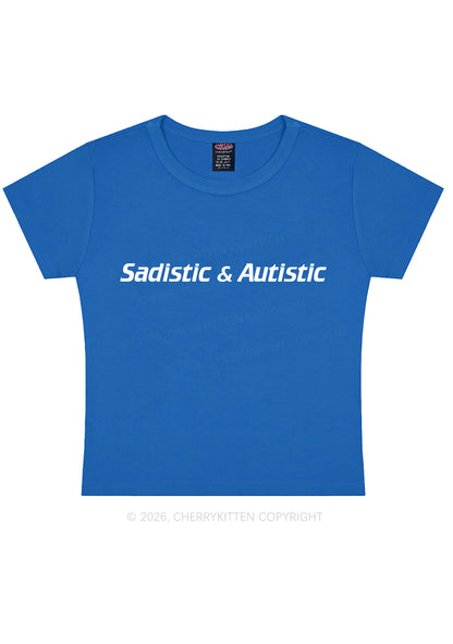 Sadistic Autistic Y2K Baby Tee Cherrykitten