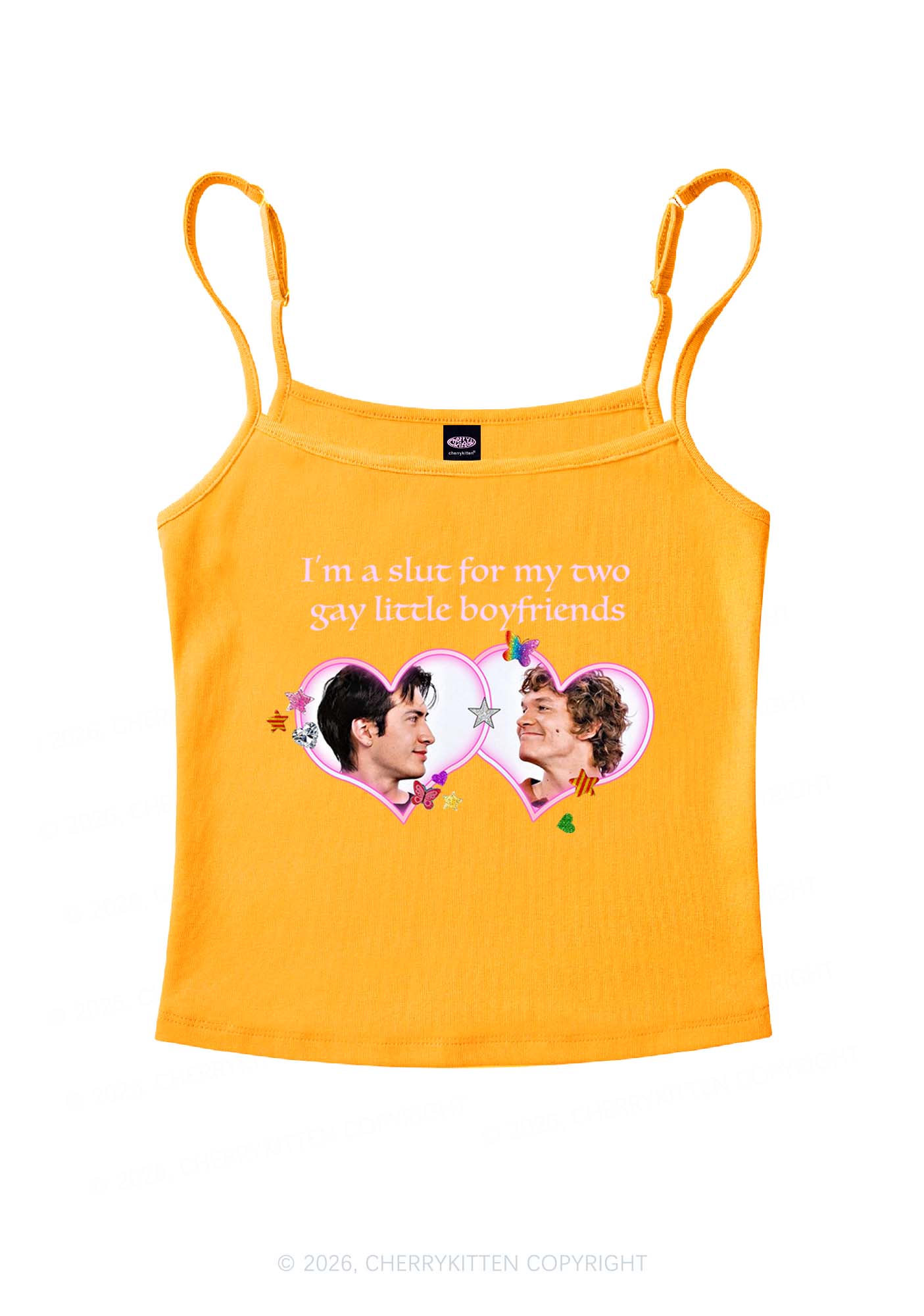 Slxt For My Gay Boyfriends HR Y2K Spaghetti Strap Cami Cherrykitten