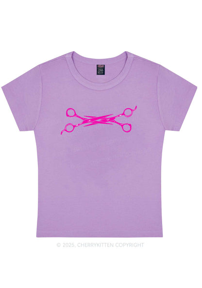 Pink Scissor Y2K Baby Tee Cherrykitten