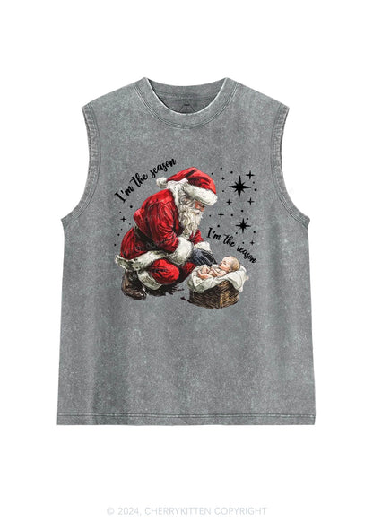 Christmas I'm The Season Y2K Washed Tank Cherrykitten