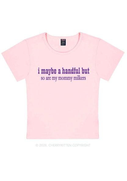Handful Mommy Milkers Y2K Baby Tee Cherrykitten