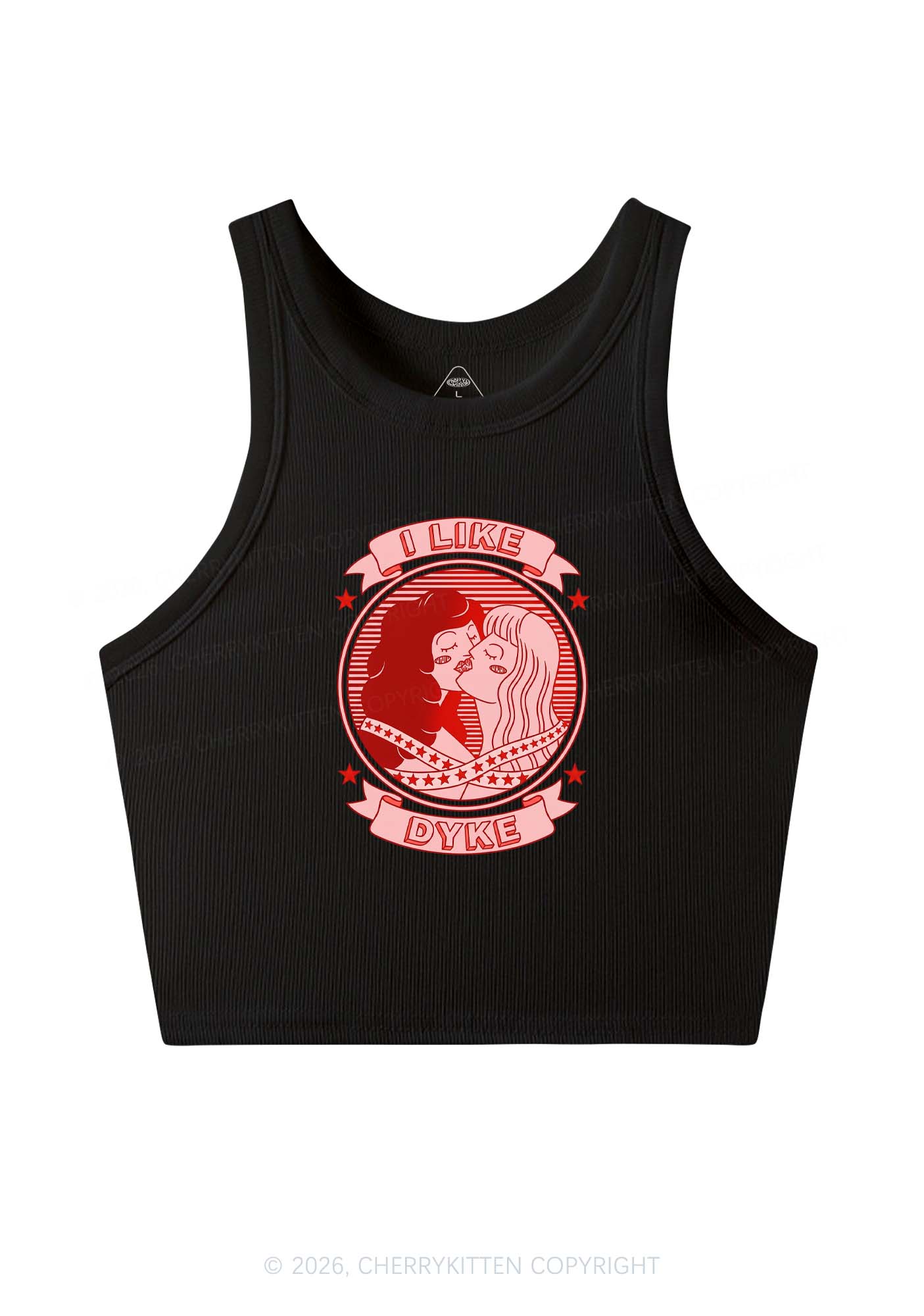 I Like Dyke Pride Y2K Crop Tank Top Cherrykitten