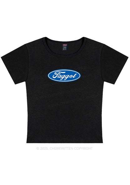 Faggot Pride Y2K Baby Tee Cherrykitten