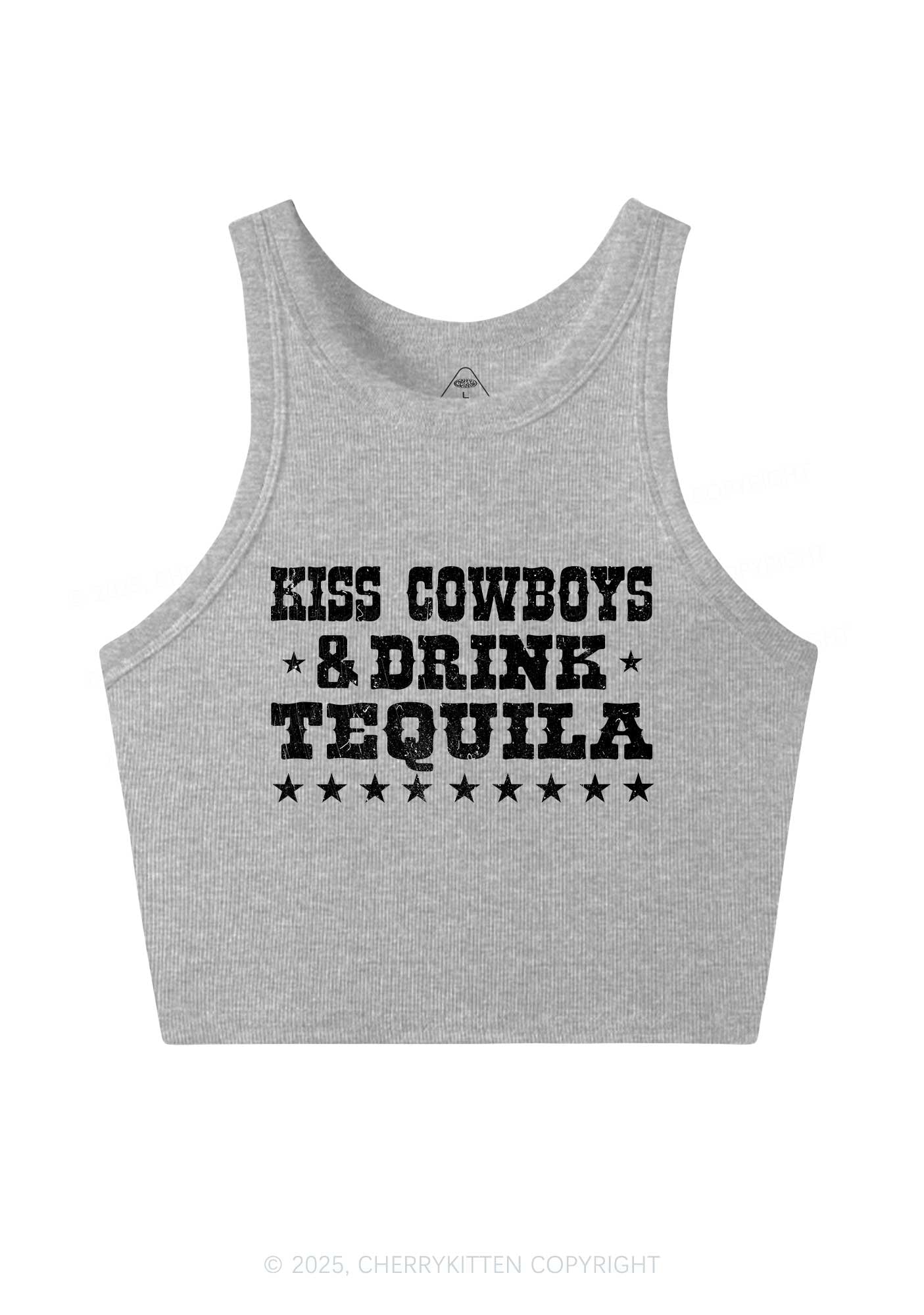 Kiss Cowboys Y2K Crop Tank Top Cherrykitten