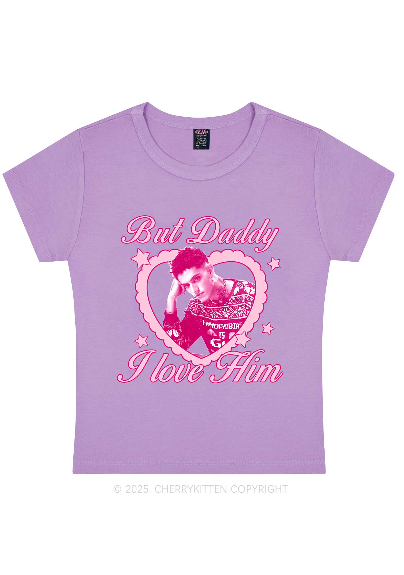 Custom Daddy I love Him Y2K Baby Tee Cherrykitten