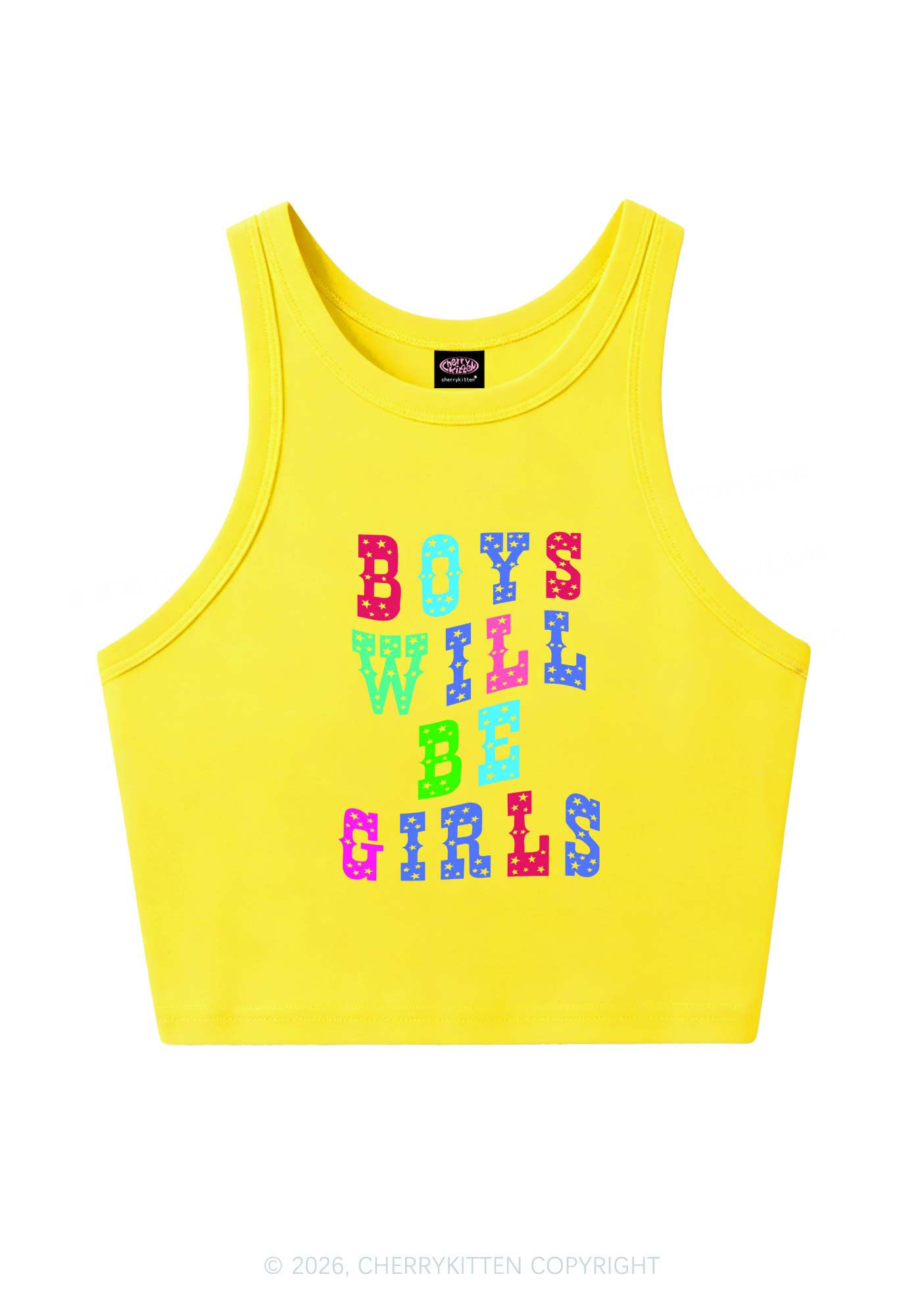Boys Will Be Girls Pride Y2K Crop Tank Top Cherrykitten