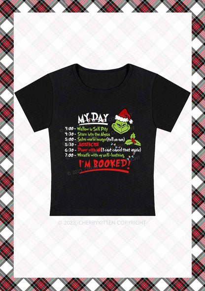 My Day I'm Booked Christmas Baby Tee Cherrykitten