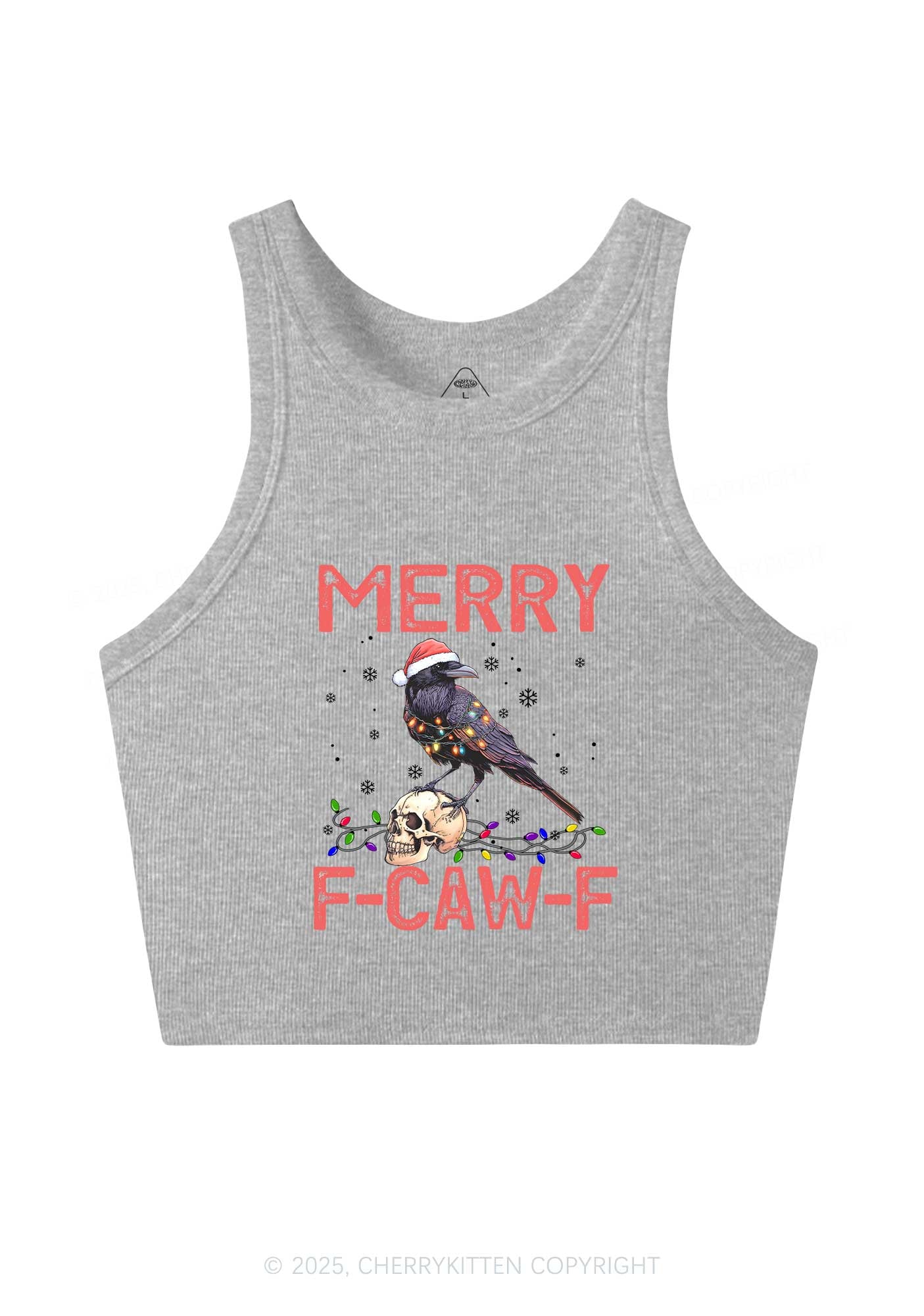 Christmas Merry Fcawf Y2K Crop Tank Top Cherrykitten
