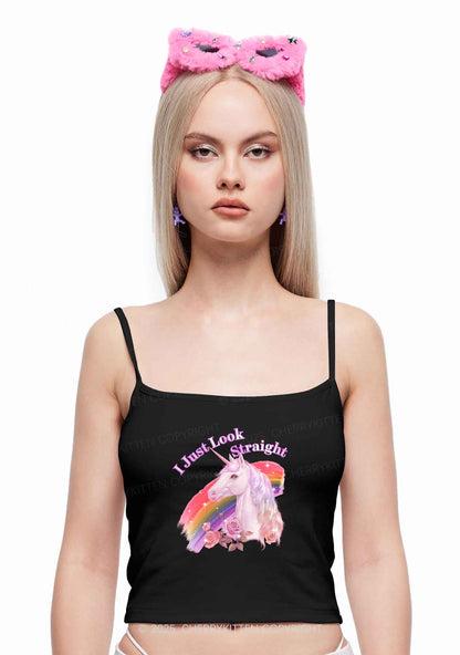 Look Straight Unicorn Pride Y2K Spaghetti Strap Cami Cherrykitten