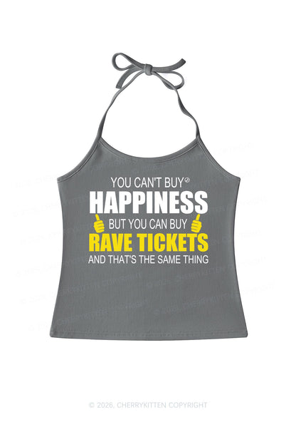 Happiness Rave Tickets Y2K Halter Neck Cami Cherrykitten