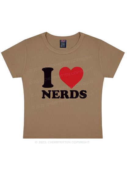 I Love Nerds Y2K Baby Tee