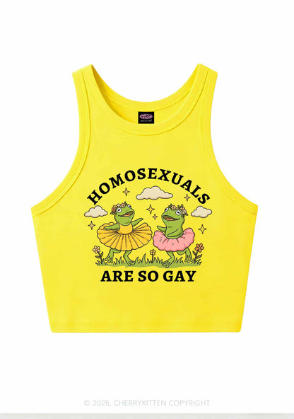 Homosexuals Are So Gay Pride Y2K Crop Tank Top Cherrykitten