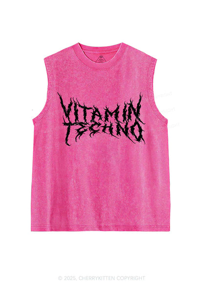 Vitamin Techno Y2K Washed Muscle Tank Cherrykitten